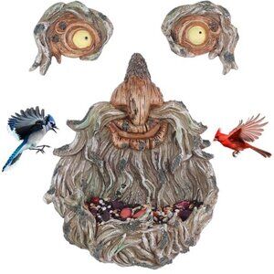 Garden Decor for Outside, Funny Tree Faces Bird Feeder Decor